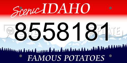 8558181 Idaho License Plate