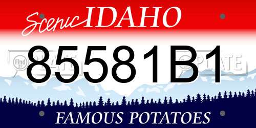 85581B1 Idaho License Plate
