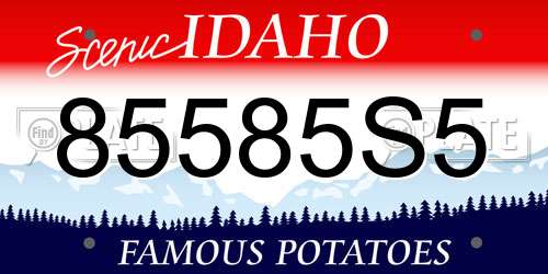 85585S5 Idaho License Plate