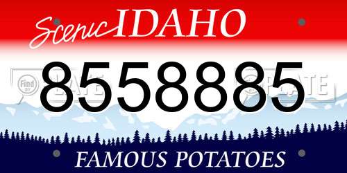 8558885 Idaho License Plate