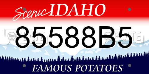 85588B5 Idaho License Plate