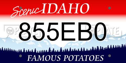 855EB0 Idaho License Plate