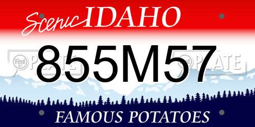 855M57 Idaho License Plate