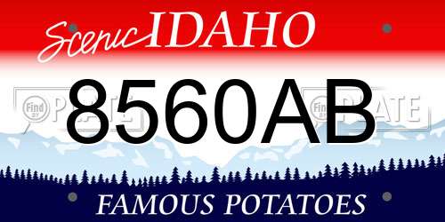 8560AB Idaho License Plate