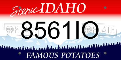 8561IO Idaho License Plate
