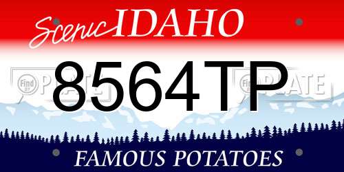 8564TP Idaho License Plate