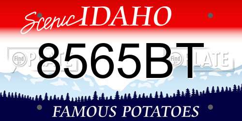 8565BT Idaho License Plate