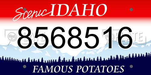8568516 Idaho License Plate