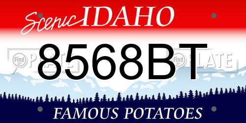 8568BT Idaho License Plate