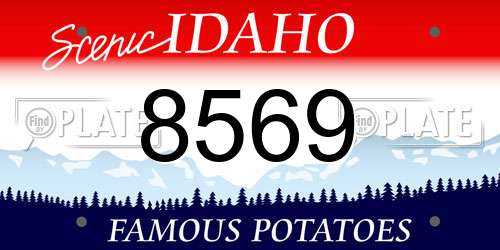 8569 Idaho License Plate