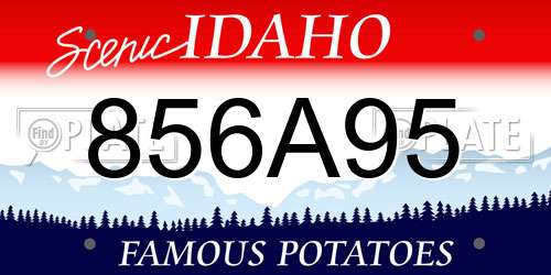 856A95 Idaho License Plate