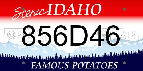 856D46 Idaho License Plate