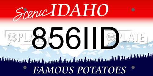 856IID Idaho License Plate