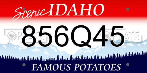856Q45 Idaho License Plate