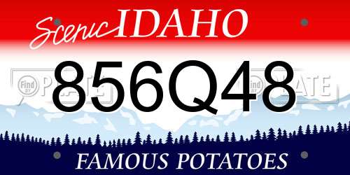 856Q48 Idaho License Plate