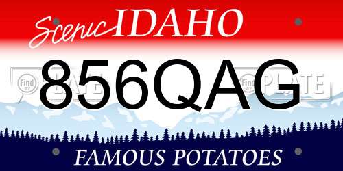 856QAG Idaho License Plate