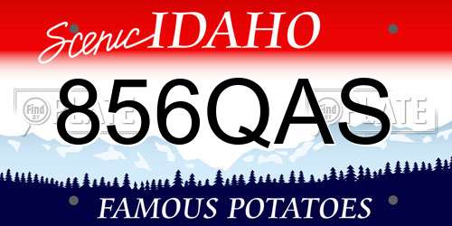 856QAS Idaho License Plate