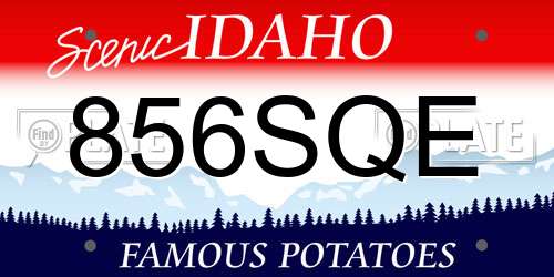 856SQE Idaho License Plate