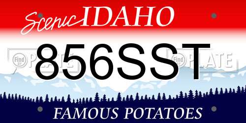 856SST Idaho License Plate