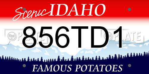 856TD1 Idaho License Plate