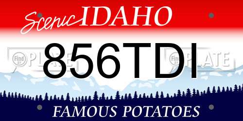 856TDI Idaho License Plate