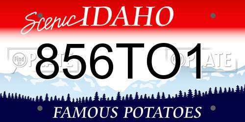 856TO1 Idaho License Plate