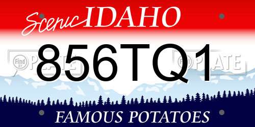 856TQ1 Idaho License Plate