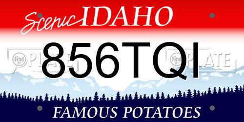 856TQI Idaho License Plate