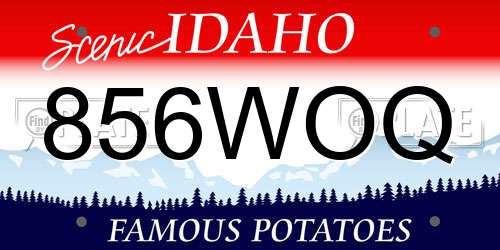 856WOQ Idaho License Plate