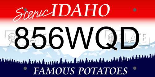 856WQD Idaho License Plate