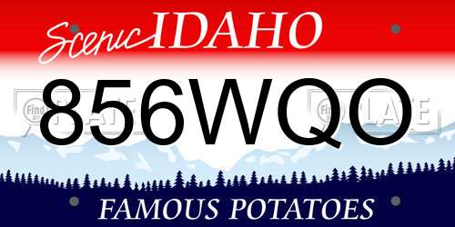 856WQO Idaho License Plate
