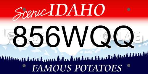 856WQQ Idaho License Plate