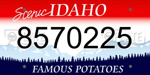 8570225 Idaho License Plate