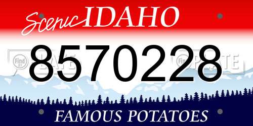 8570228 Idaho License Plate