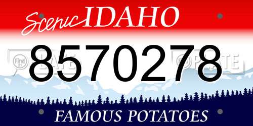 8570278 Idaho License Plate