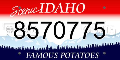 8570775 Idaho License Plate