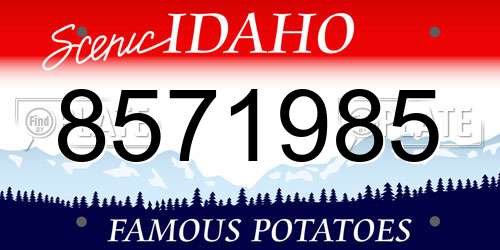 8571985 Idaho License Plate