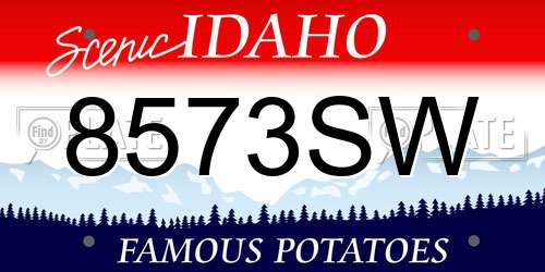 8573SW Idaho License Plate