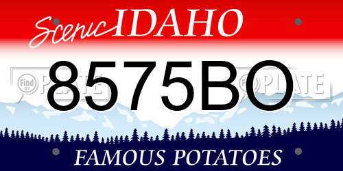 8575BO Idaho License Plate