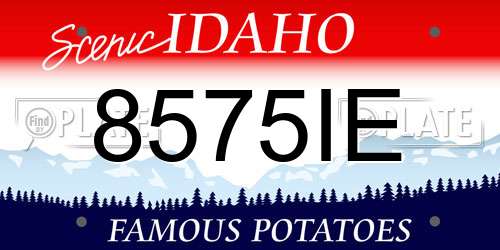 8575IE Idaho License Plate