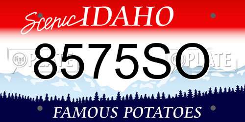 8575SO Idaho License Plate