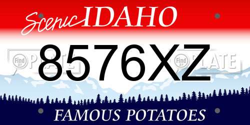 8576XZ Idaho License Plate