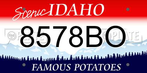 8578BO Idaho License Plate