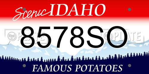 8578SO Idaho License Plate