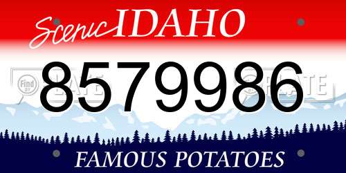 8579986 Idaho License Plate