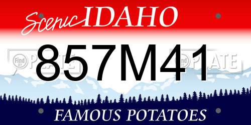 857M41 Idaho License Plate