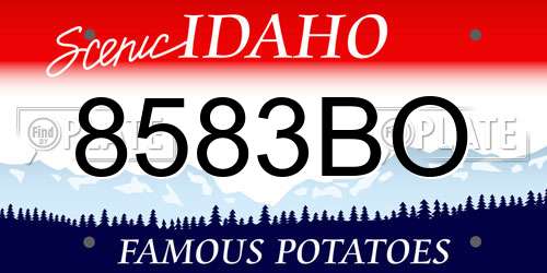 8583BO Idaho License Plate