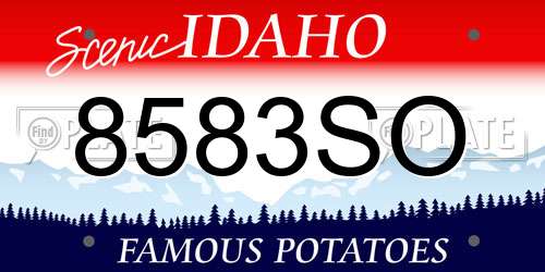 8583SO Idaho License Plate
