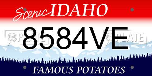 8584VE Idaho License Plate
