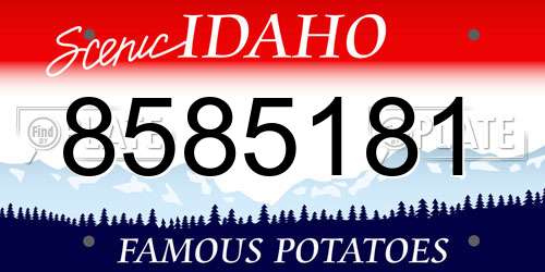 8585181 Idaho License Plate